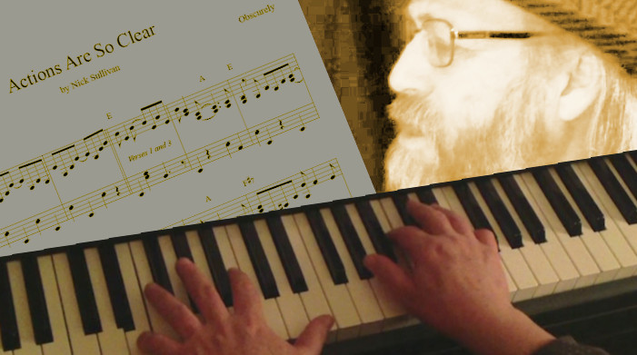 Click to play The title image of the video for Nick Sullivan's song 'Actions Are So Clear'